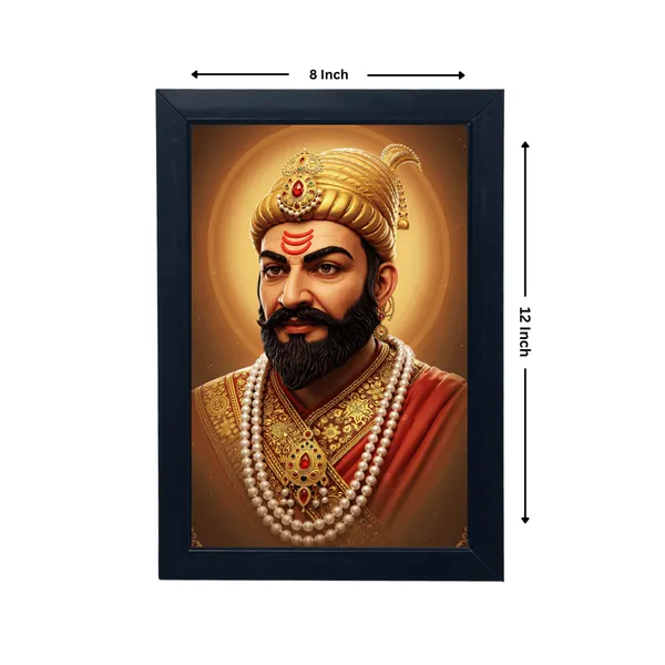 Black_Premium_Chhatrapati_Shivaji_Maharaj_Wall_Hanging_Photo_Frame_For_Home_Decor