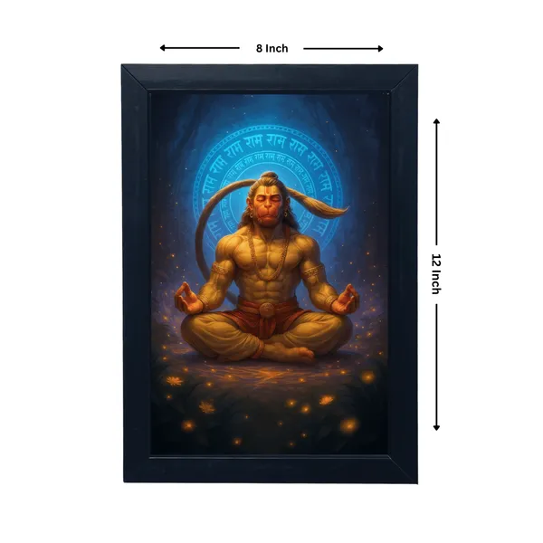 Black_Premium_Hanuman_Ji's_Wall_Hanging_Photo_Frame_For_Home_Decor