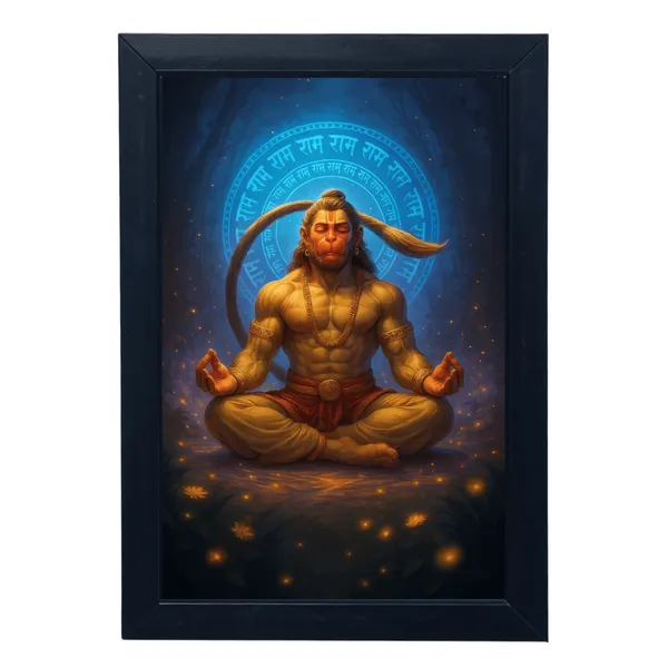 Black_Premium_Hanuman_Ji's_Wall_Hanging_Photo_Frame_For_Home_Decor