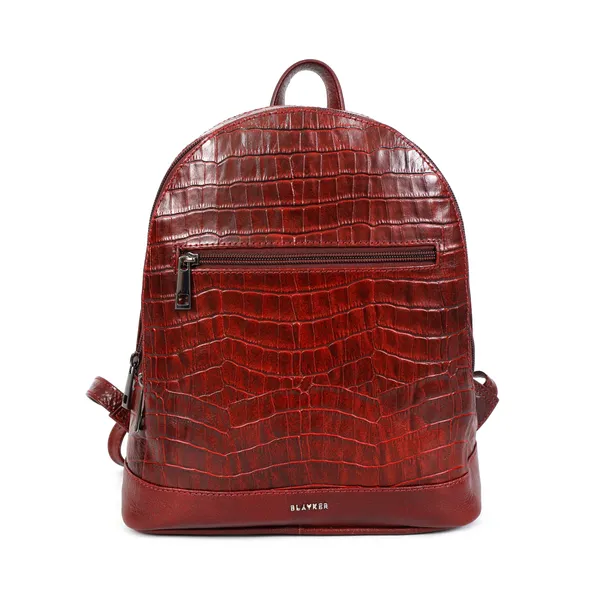 Elora_Croco_Textured_Genuine_Leather_Bagpack_For_Women