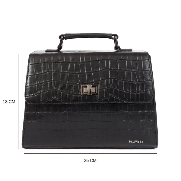 Ace_Croco_Textured_Genuine_Leather_Structured_Satchel_For_Women