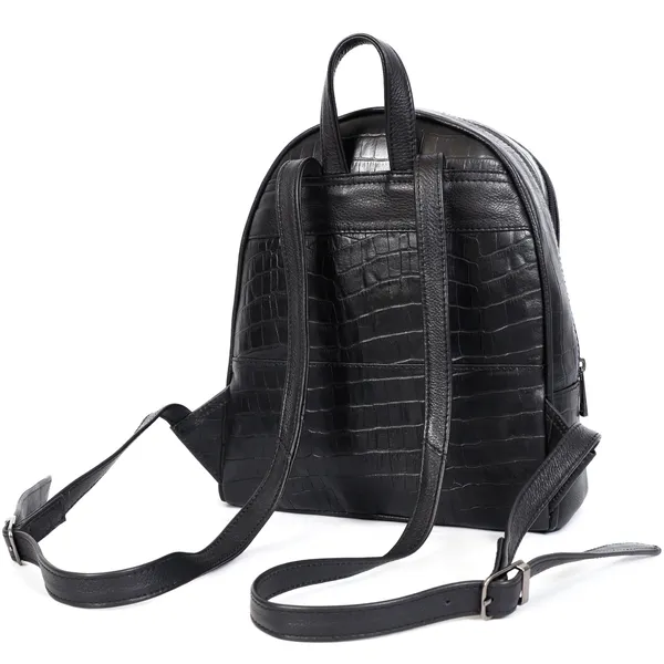 Elora_Croco_Textured_Genuine_Leather_Bagpack_For_Women