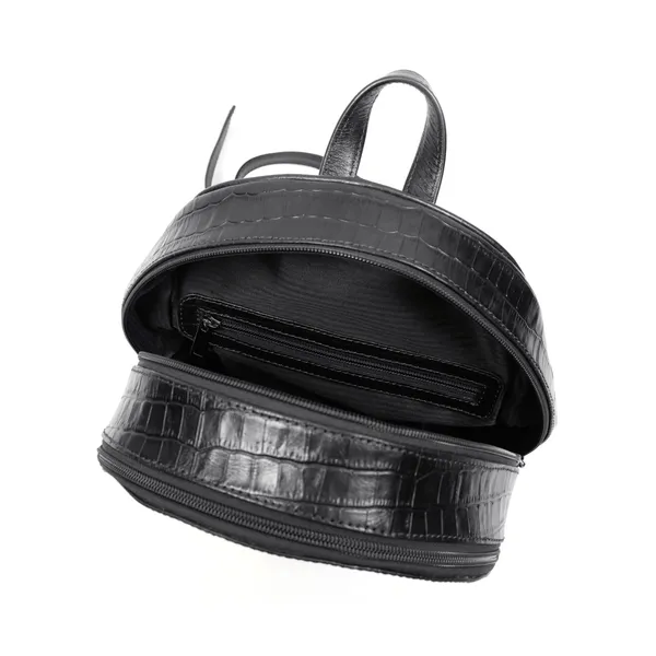 Elora_Croco_Textured_Genuine_Leather_Bagpack_For_Women