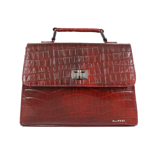 Ace_Croco_Textured_Genuine_Leather_Structured_Satchel_For_Women