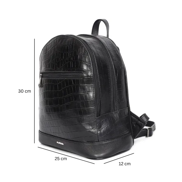 Elora_Croco_Textured_Genuine_Leather_Bagpack_For_Women