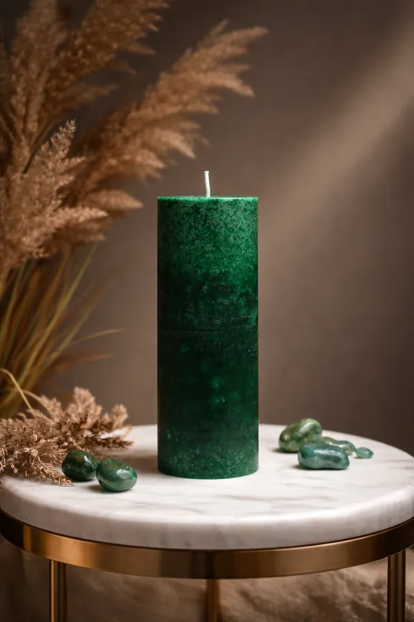 Pillar_Candle_Molten_Green_3_X_9
