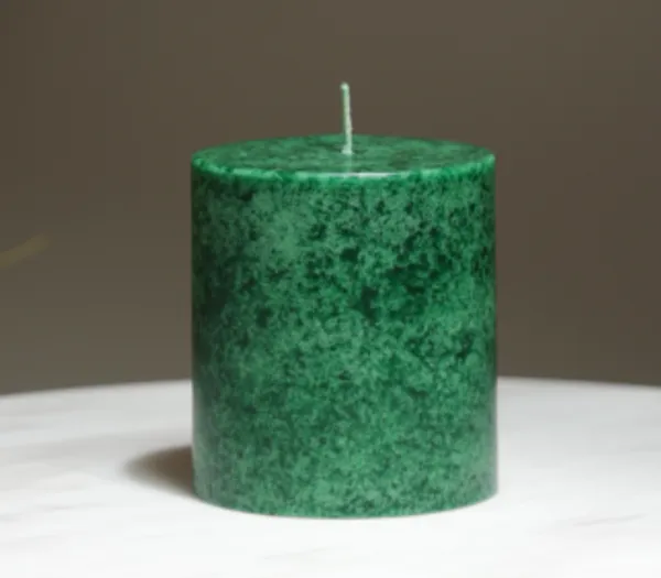 Pillar_Candle_Molten_Green_3_X_3