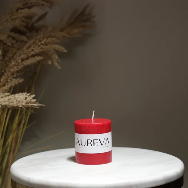 Pillar_Candle_Molten_Red_3_X_3