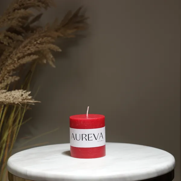 Pillar_Candle_Molten_Red_3_X_3