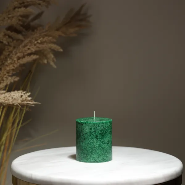 Pillar_Candle_Molten_Green_3_X_3