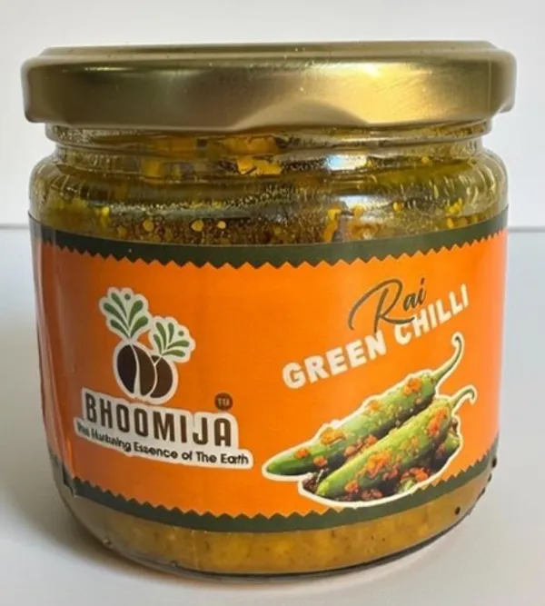 Bhoomija_Home_Made_Rai_Green_Chilli_Pickle_-_Traditional_Indian_Condiment_In_Mustard_Oil_(Pack_Of_2)
