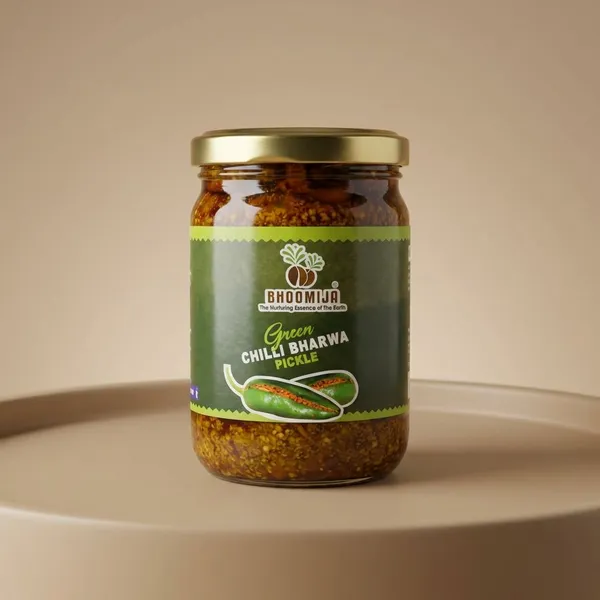 Bhoomija_Home_Made_Green_Chili_Bharwa_Pickle_With_Spicy_Stuffed_For_Meals_(Pack_Of_2)