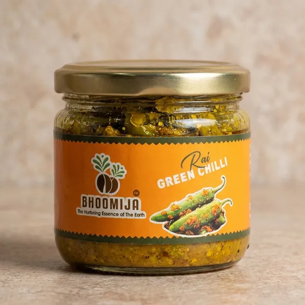 Bhoomija_Home_Made_Rai_Green_Chilli_Pickle_-_Traditional_Indian_Condiment_In_Mustard_Oil_(Pack_Of_2)