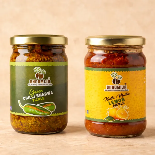 Bhoomija_Home_Made_Green_Chili_Bharwa_Pickle_With_Spicy_Stuffed_For_Meals_(Pack_Of_2)