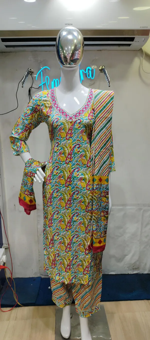 Olive_Premium_Cotton_Printed_Kurta_Set_With_Pant_&_Dupatta_For_Women