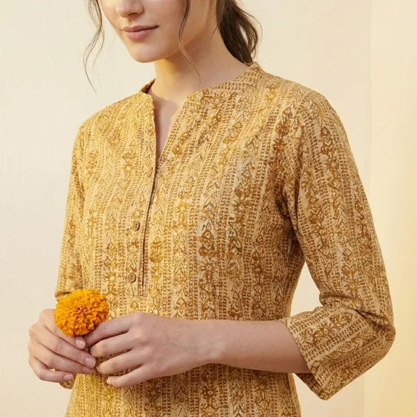 Yellow_Premium_Cotton_Printed_Lounge_Wear_Set_For_Women