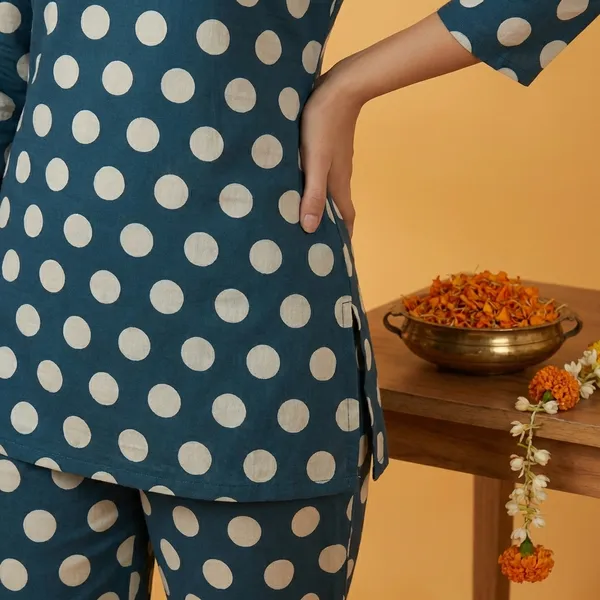 Blue_Premium_Cotton_Polka_Dot_Co-Ord_Set_For_Women
