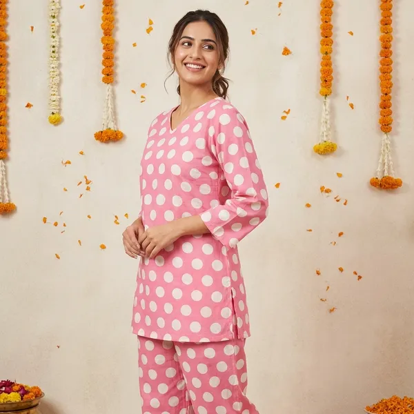 Pink_And_Blue_Premium_Cotton_Polka_Dot_Night_Suit_Set_With_Lounge_Wear_Set_For_Women_(Pack_Of_2)