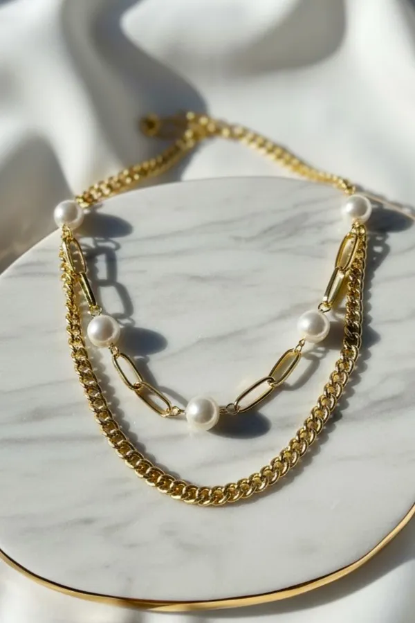Taffy_Akoya_Pearl_Chain_Link_Double_Layered_Necklace