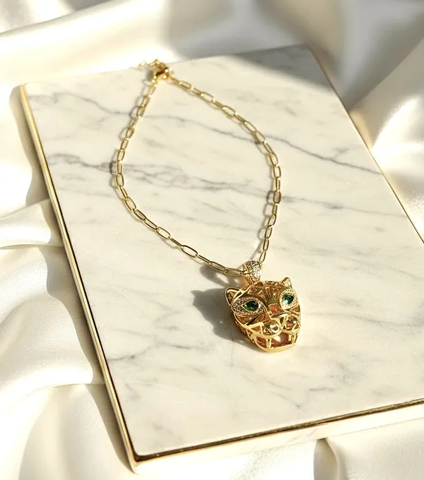 Emerald_Zirconia_Panther_Statement_Necklace