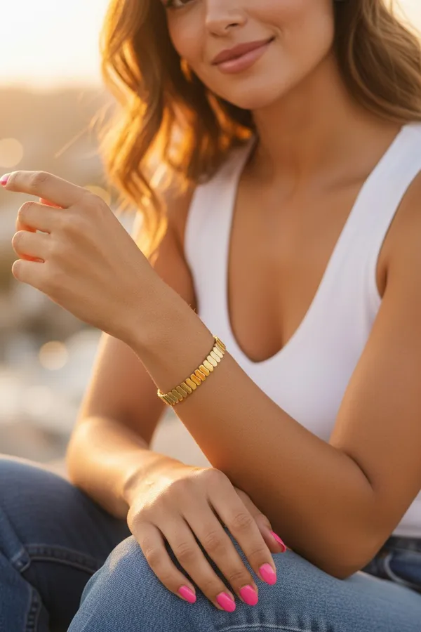 Lily_Gold_Band_Luster_Bracelet