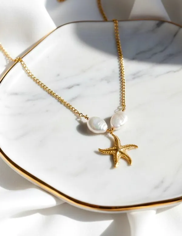 Starfish_Baroque_Pearl_Beach_Necklace