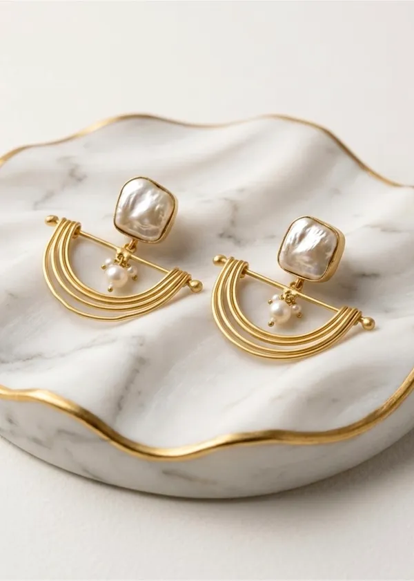 Donna_Freshwater_Baroque_Pearl_Brass_Danglers
