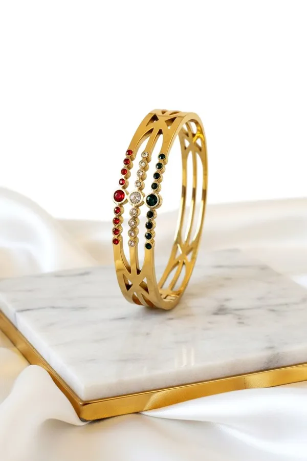 Rihanna_Multi_Coloured_Zircons_Bangle_Bracelet