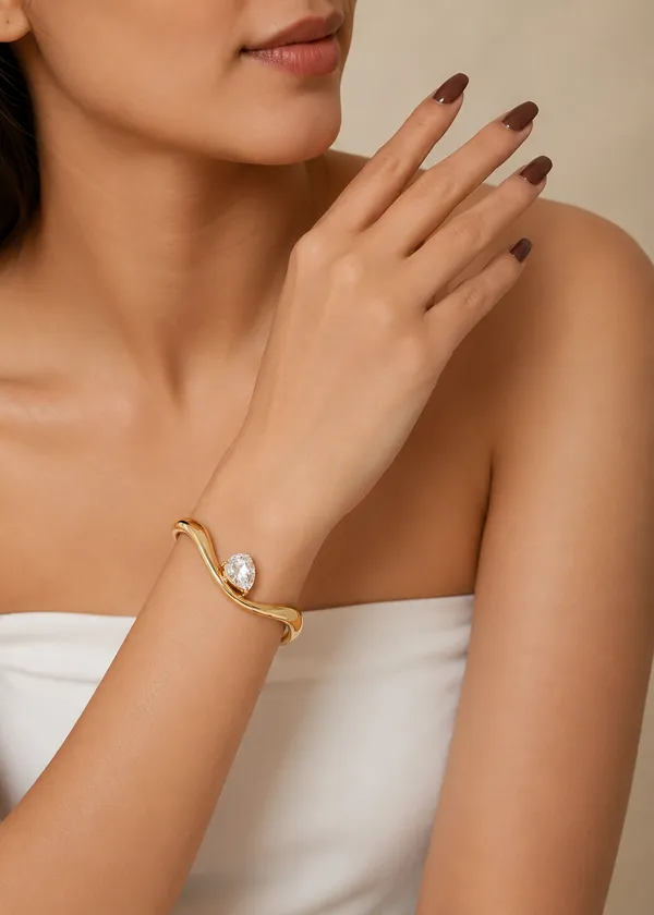 Autumn_Solitaire_Designer_Wavy_Open_Cuff_Bracelet