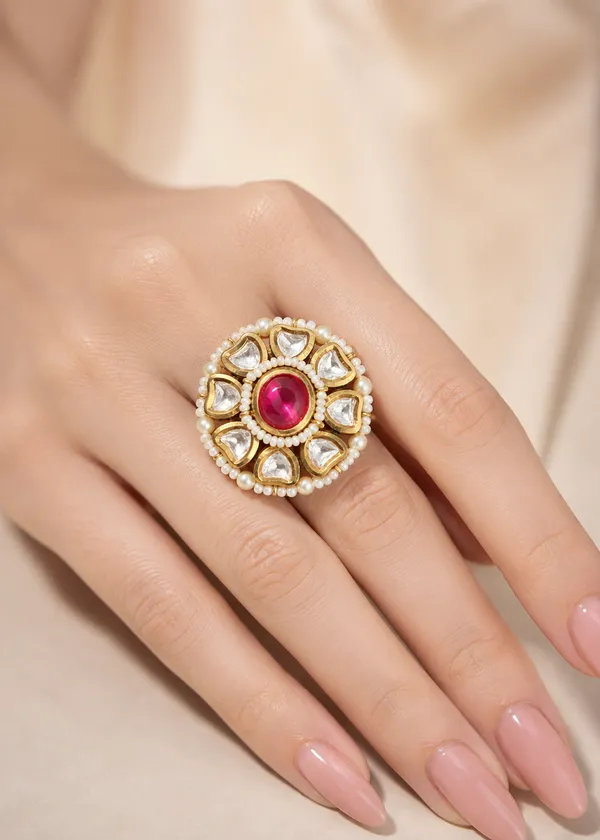 Raani_Polki_Kundan_Cocktail_Ring