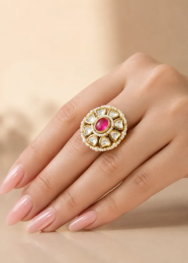 Raani_Polki_Kundan_Cocktail_Ring