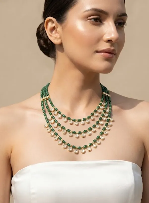 Green_Moissanite_3_Layered_Noor_Royale_Kundan_Necklace