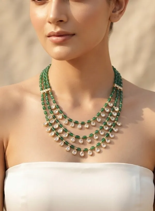 Green_Moissanite_3_Layered_Noor_Royale_Kundan_Necklace