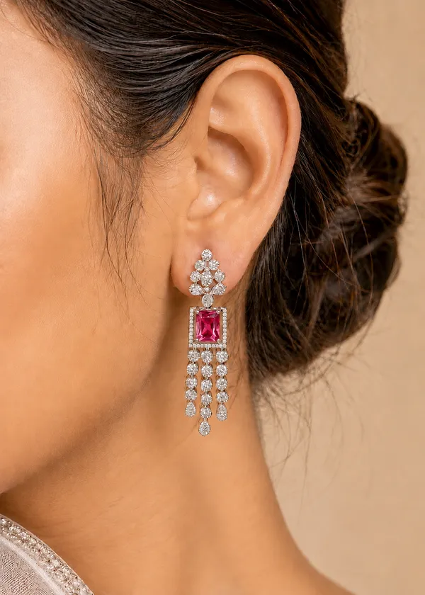 Aurelia_Ruby_Red_Long_Tassel_Drop_Earrings