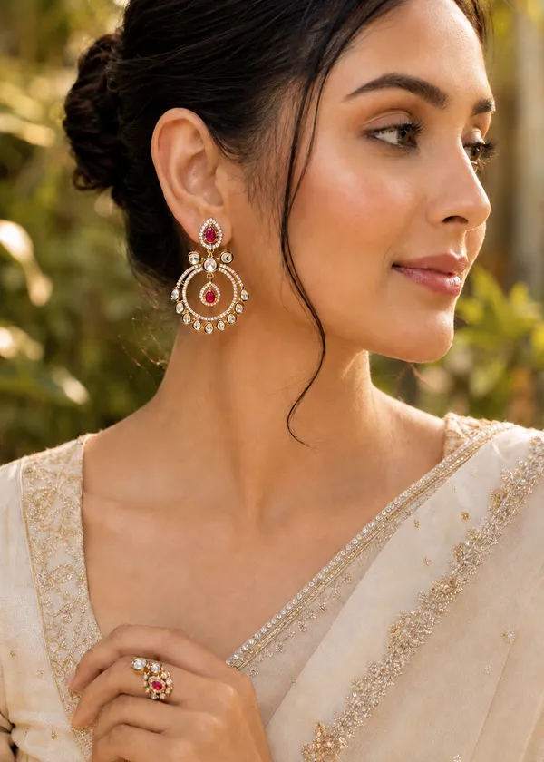 Navya_Empress_Polki_&_Ruby_Chandbali_Earrings