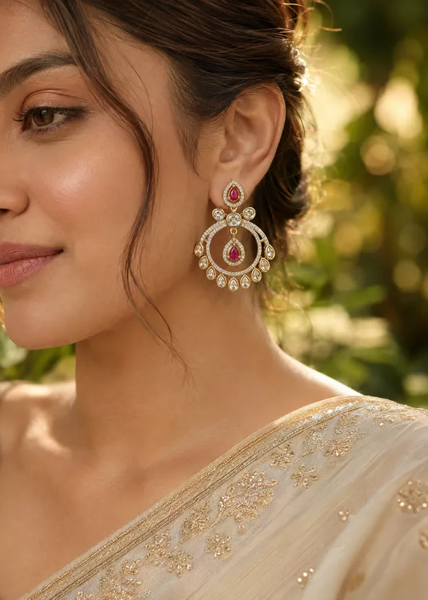 Navya_Empress_Polki_&_Ruby_Chandbali_Earrings