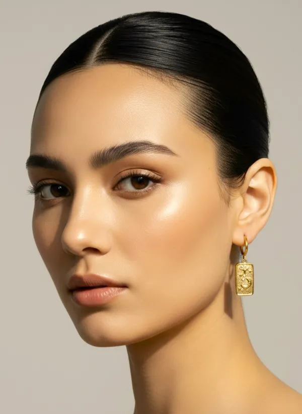 Moon_Star_Zircon_Cuff_Earrings