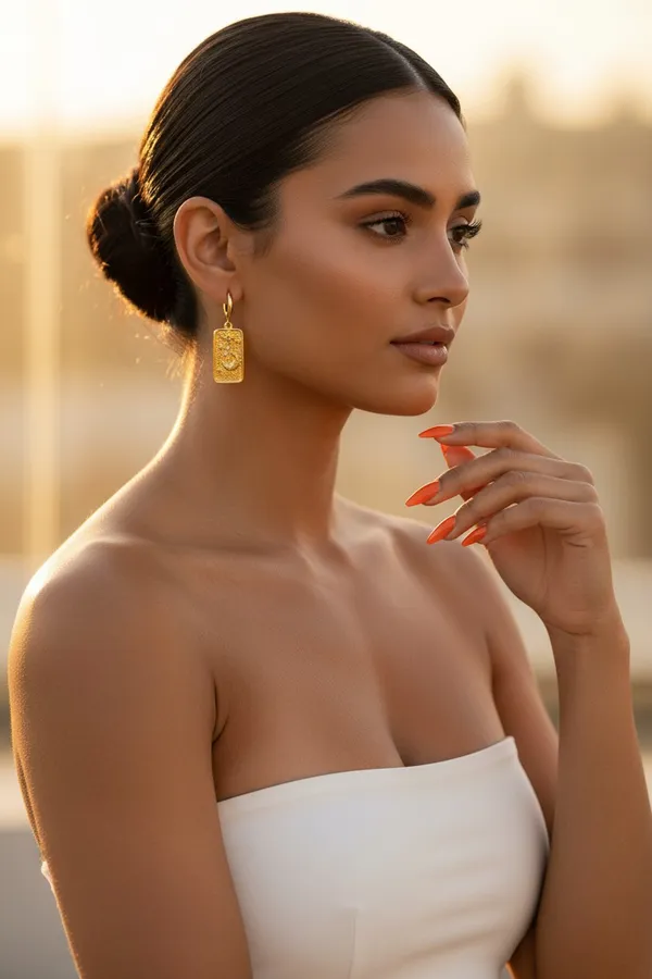 Moon_Star_Zircon_Cuff_Earrings