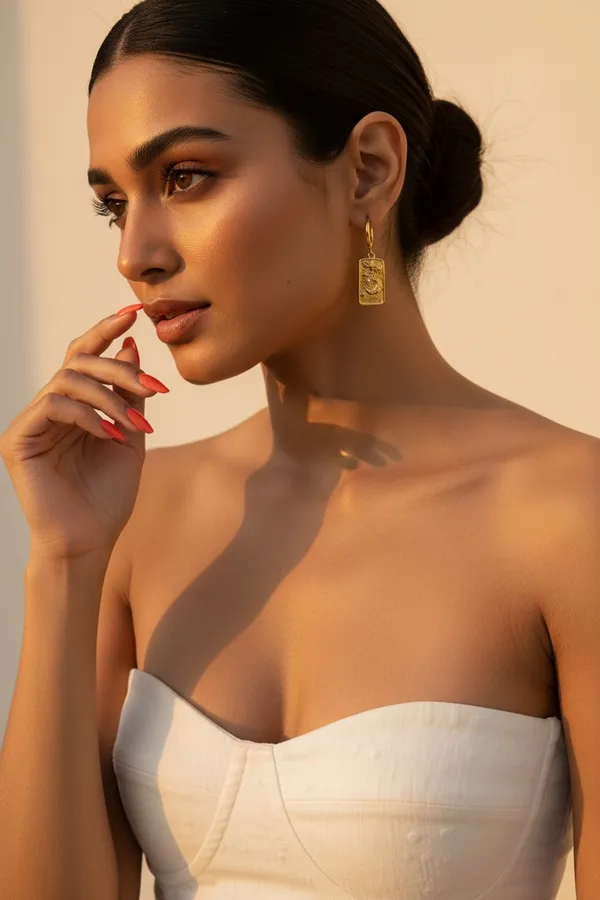 Moon_Star_Zircon_Cuff_Earrings