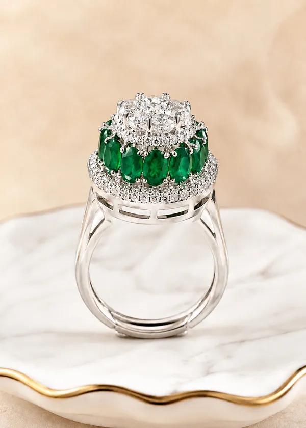 Emerald_Anastasia_Floral_Cocktail_Ring
