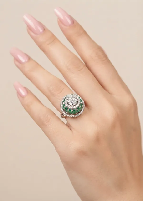 Emerald_Anastasia_Floral_Cocktail_Ring