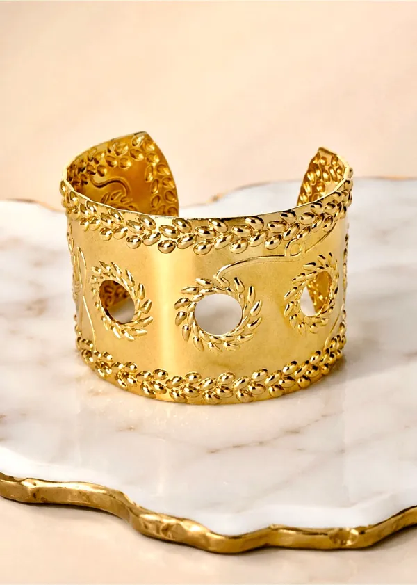Celestine_18kt_Gold_Plated_Cuff_Bracelet