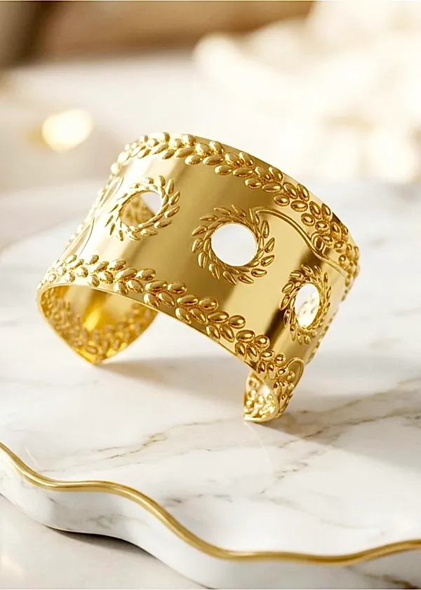 Celestine_18kt_Gold_Plated_Cuff_Bracelet
