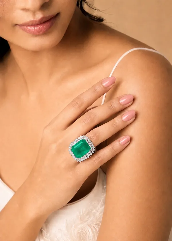 Exquisite_Emerald_Double_Halo_Cocktail_Ring