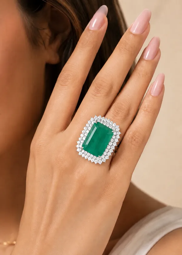 Exquisite_Emerald_Double_Halo_Cocktail_Ring