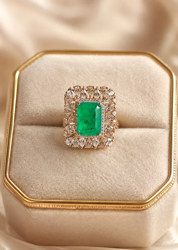 Nita_Ambani_Inspired_Outstanding_Emerald_Diamonds_Ring