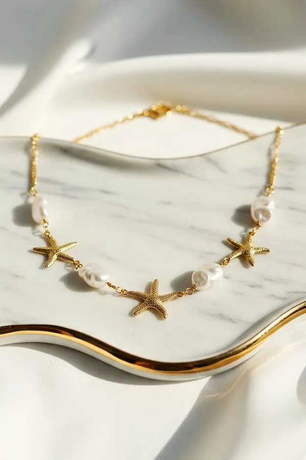 Starfish_Baroque_Pearl_Beach_Necklace