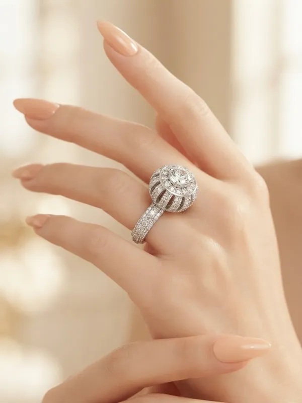 Melissa_Solitaire_Halo_Silver_Statement_Ring
