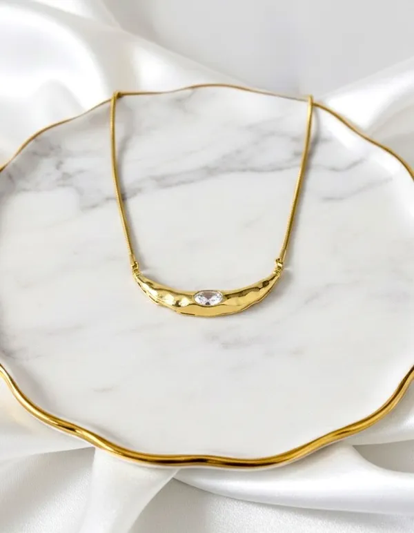 Rossa_Gold_Plated_Zircon_Stud_Arc_Statement_Necklace