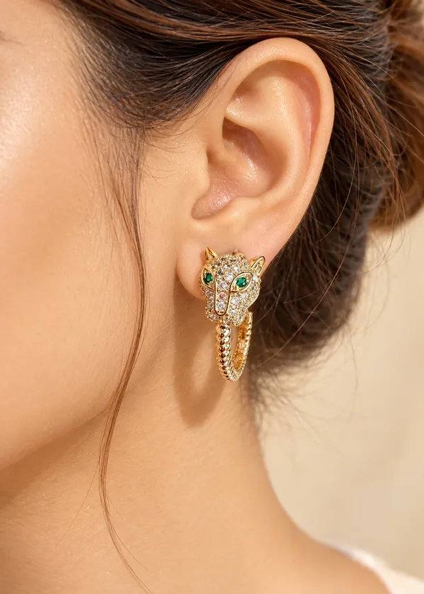 Cleopatra_Gold_Emerald_Panther_Earrings